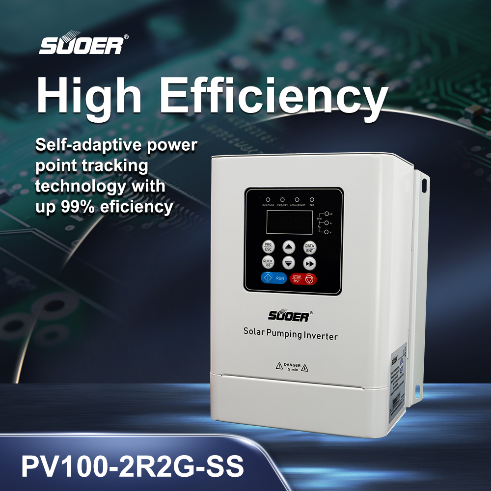 Pv100-2r2g-ss 太陽光ポンプインバーター 単相/三相 ソーヤー 1.5kw 2.2kw ポンプインバーター 価格