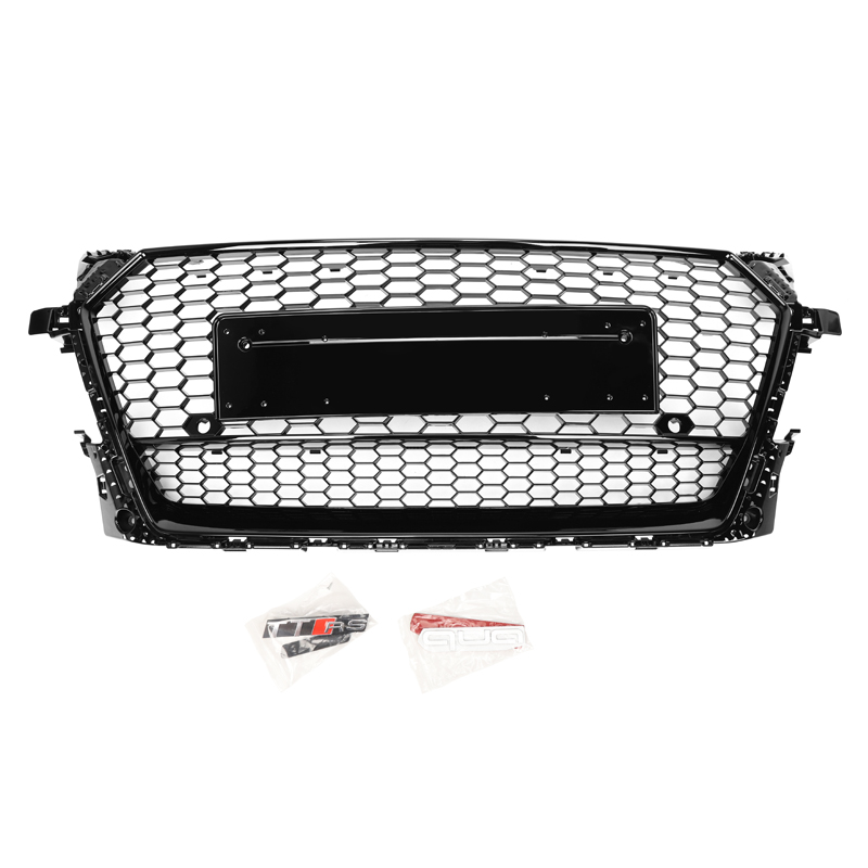 TTRS front grill for Audi TT Honeycomb grill for Audi TT  2015-2019  facelift mesh front bumper grill details