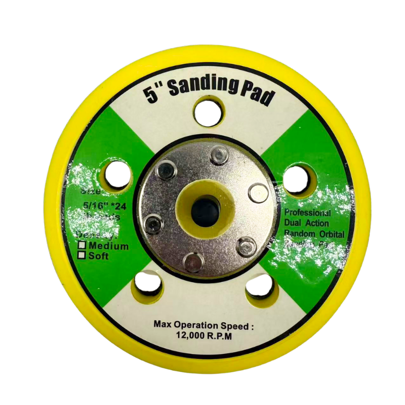 disco in schiuma da 5 pollici con 5 fori e sistema ad attacco a velcro per levigatrice automatica, per lucidatura