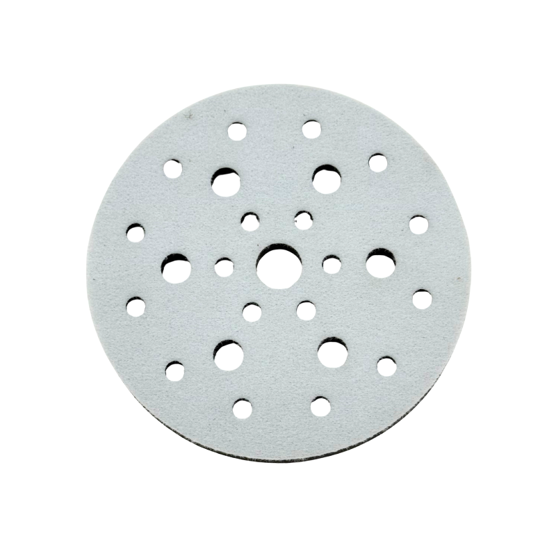 disco Abrasivo da 6 Pollici 150mm con 21 Fori, Base a Gancio e Anello, Disco di Smerigliatura con Supporto in Schiuma