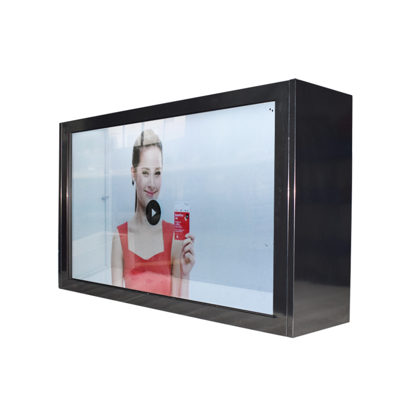 43' Интерактивна сензативна транспарентна ЛЦД кутија - Андроид РК3568А/Виндовс И3-И7 комерцијални екран Витрина