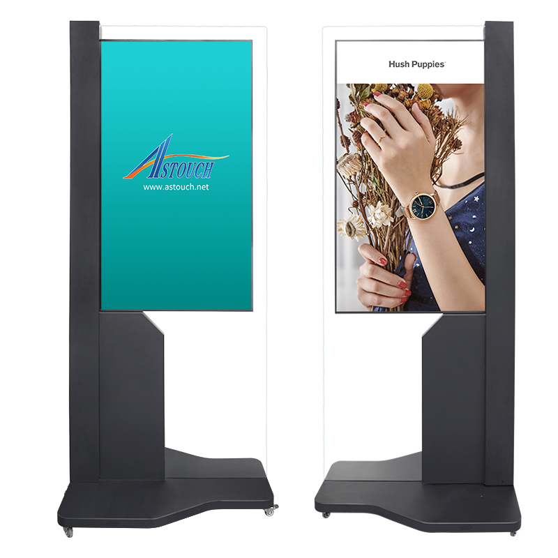 55 инчни двострани акрилни вертикални дигитални знакови1 (Андроид/Виндоус)