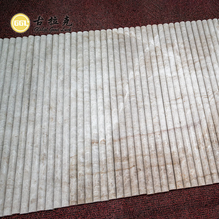 Natural Taj Mahall Line Marble Mosaic Tile Parquet Feature Panel 3d Marble Tiles