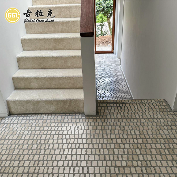 Rough Cut Marble Natural Stone Mosaic Tile Customized for Wall Flooring Decor