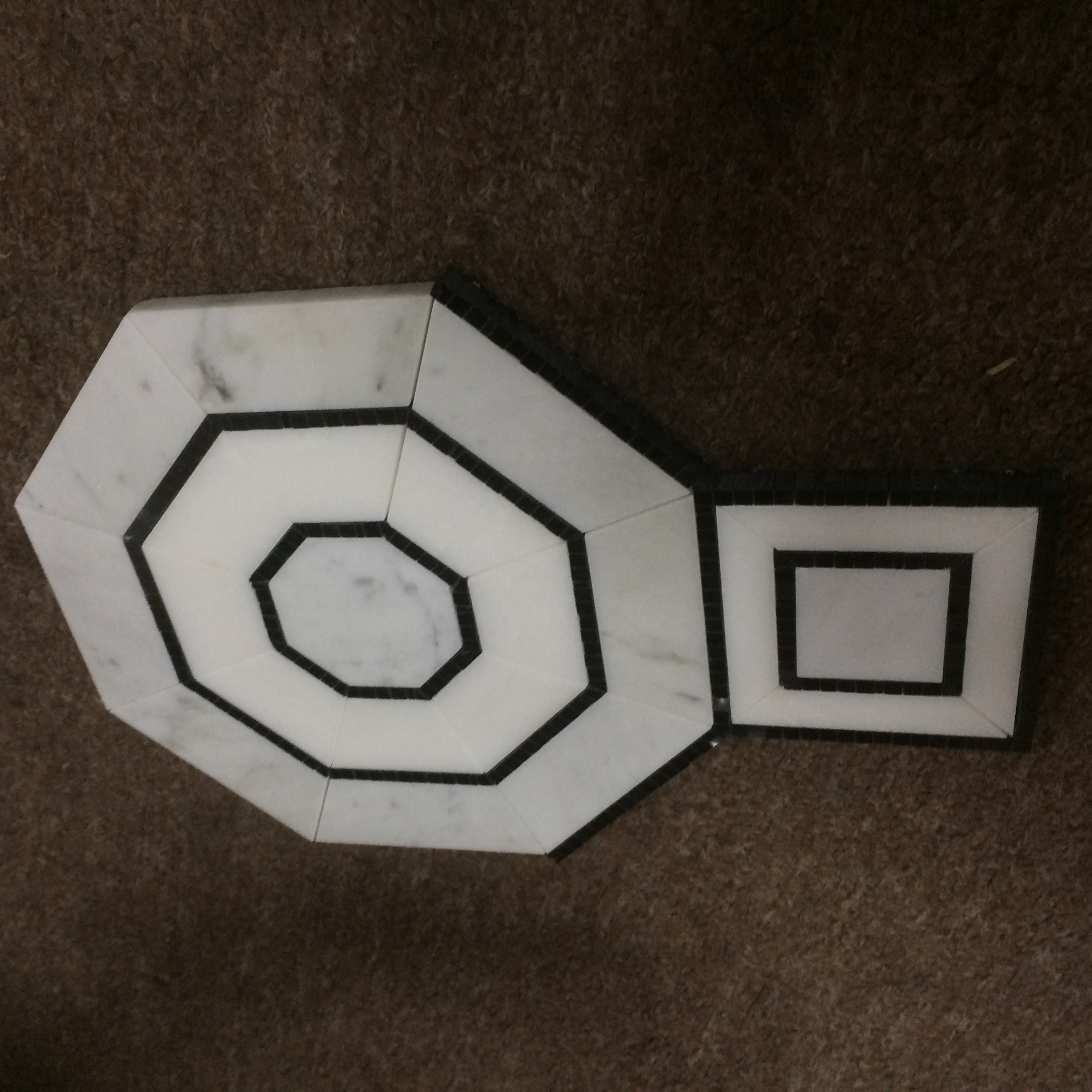Natural Marble Mosaic in Square and Octagon Shapes for Interior Floor Decor