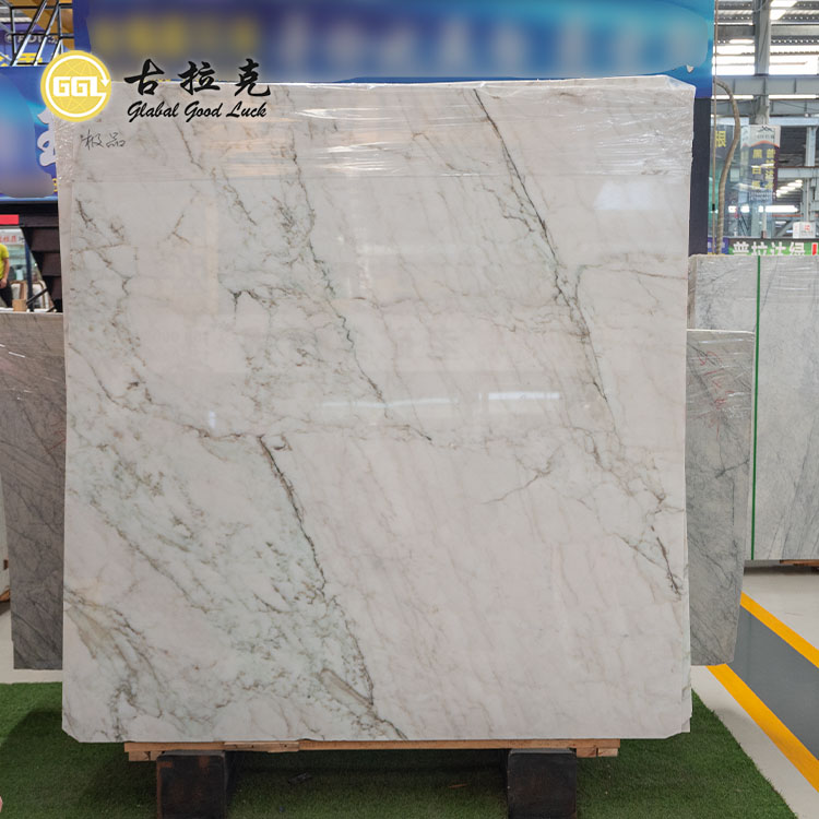 China Bulgar Green Marble Slab Stone Cut-to-Size for Wall Floor Decor