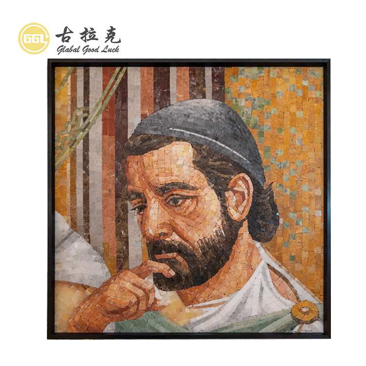 Mural Art Mosaic Natural Stone Hand-cut Pattern Customized for Wall Decor