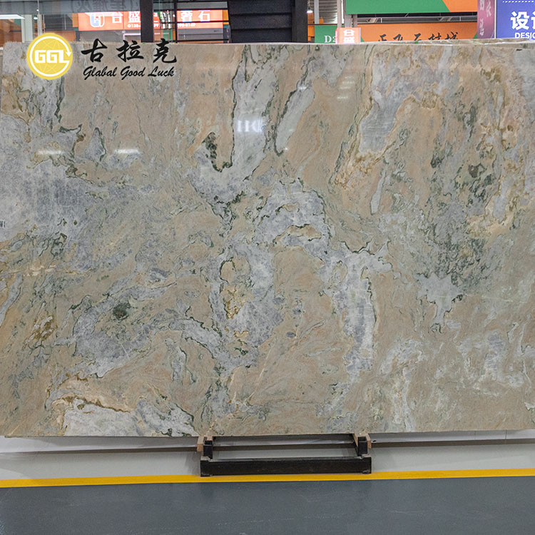 Interior Design Monet Garden Green Marble Slab for Wall Floor Stair Tiles
