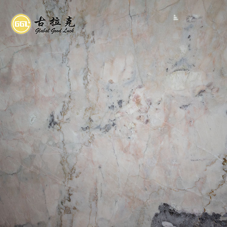 China Pink Marble Slab Natural Stone for Countertop Wall Floor Decor