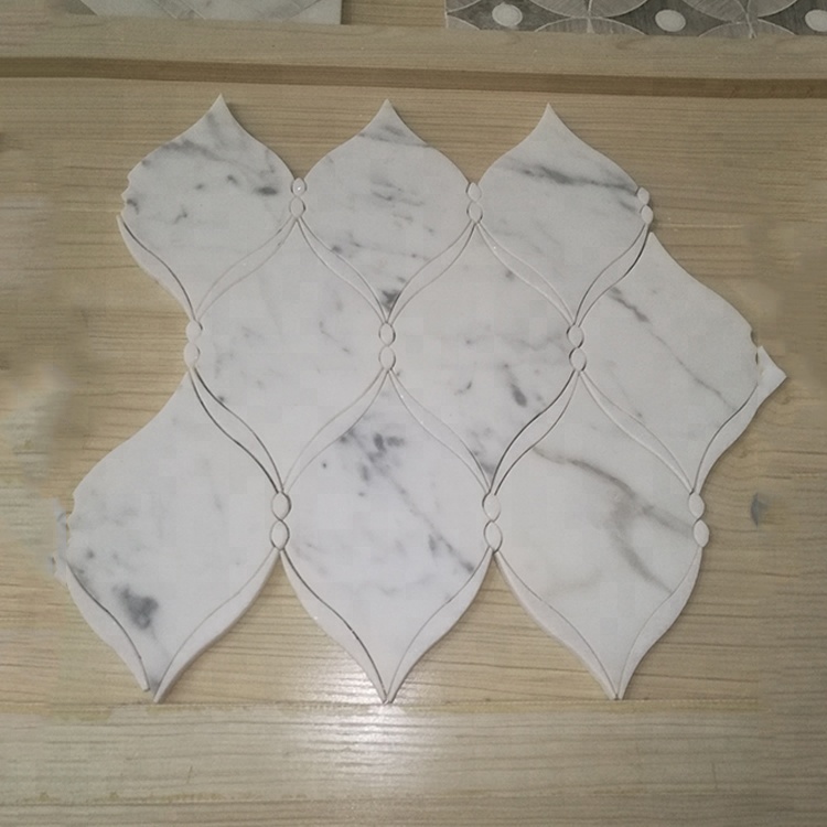 Hot Sale Calacatta White Marble Waterjet Marble Mosaic Tiles