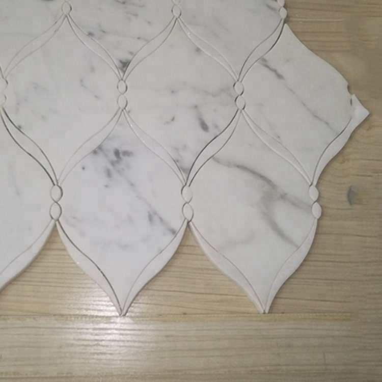 Hot Sale Calacatta White Marble Waterjet Marble Mosaic Tiles
