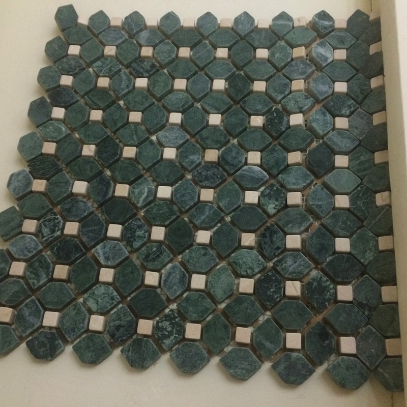 Natural Green Marble Mosaic Tile for Wall or Floor Decor