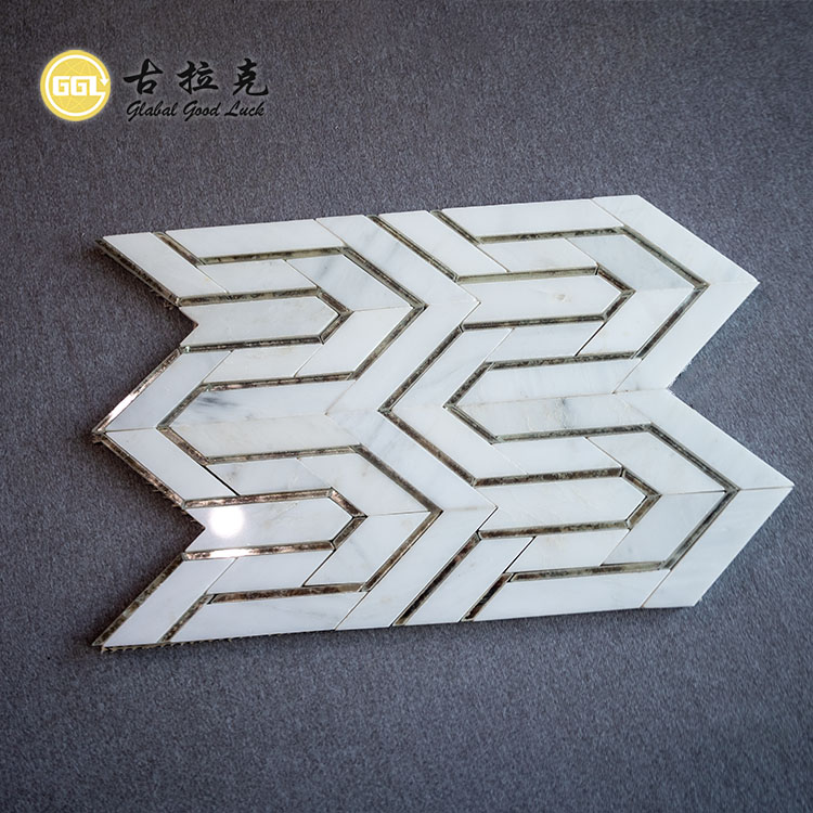 New Marble Mix Antique Mirror Mosaic Tile Wall Floor Luxury Mosaics 