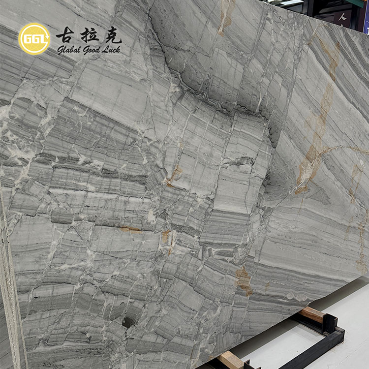 Silver Breccia Marble Slab for Exterior Interior Exterior Wall Flooring Tiles Decoration
