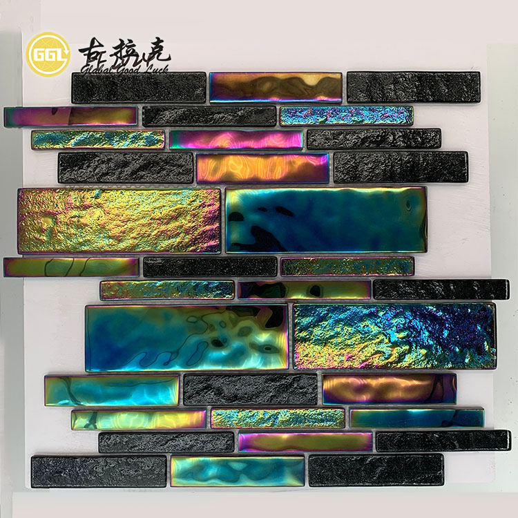  Iridescent Glass Mosaic for Wall Decoration And Pool Tile