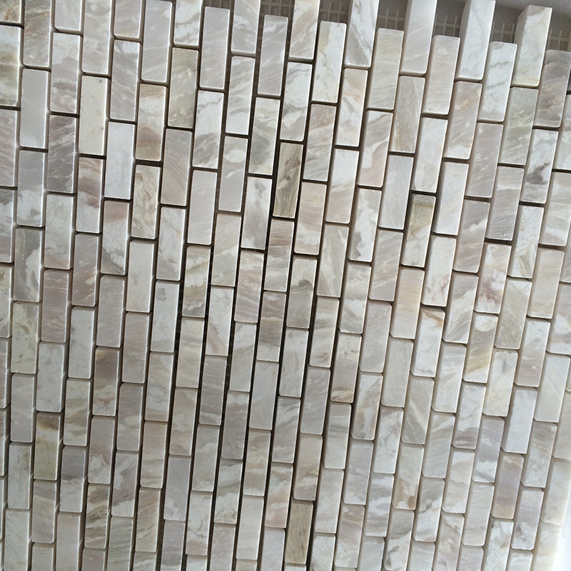 Big Size Natural White Marble Brick Tile Textured Mosaic Mosaics Type