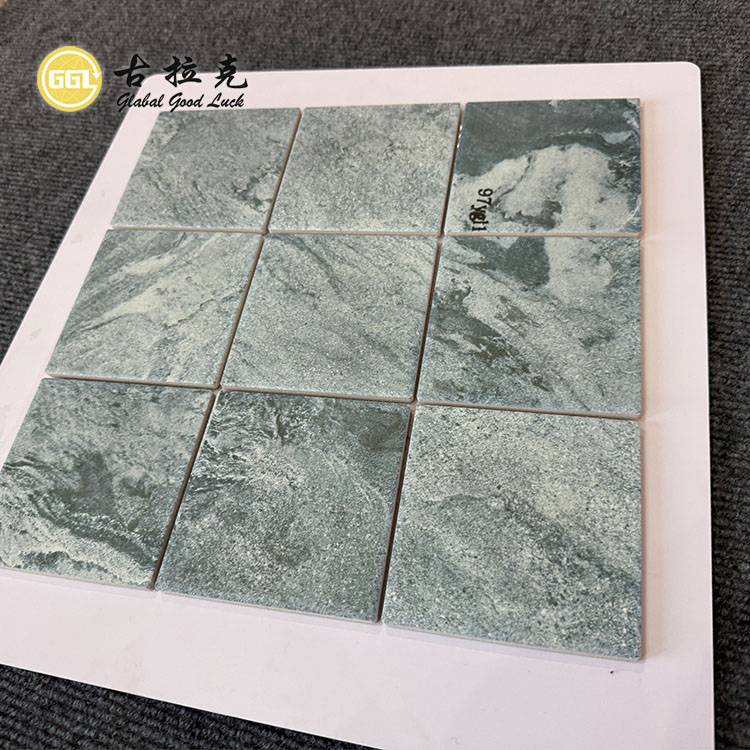 Retro Design Green Square Ceramic Mosaic For Wall Floor Tile