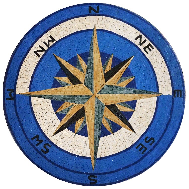 Marble Stone Medallion Mural Mosaic Customized Pattern for Flooring
