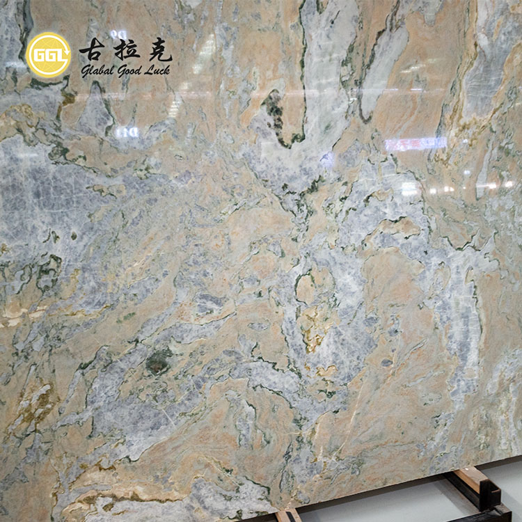 Interior Design Monet Garden Green Marble Slab for Wall Floor Stair Tiles
