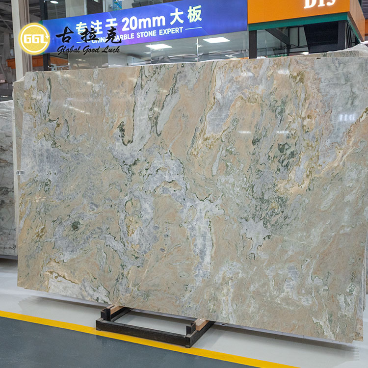 Interior Design Monet Garden Green Marble Slab for Wall Floor Stair Tiles