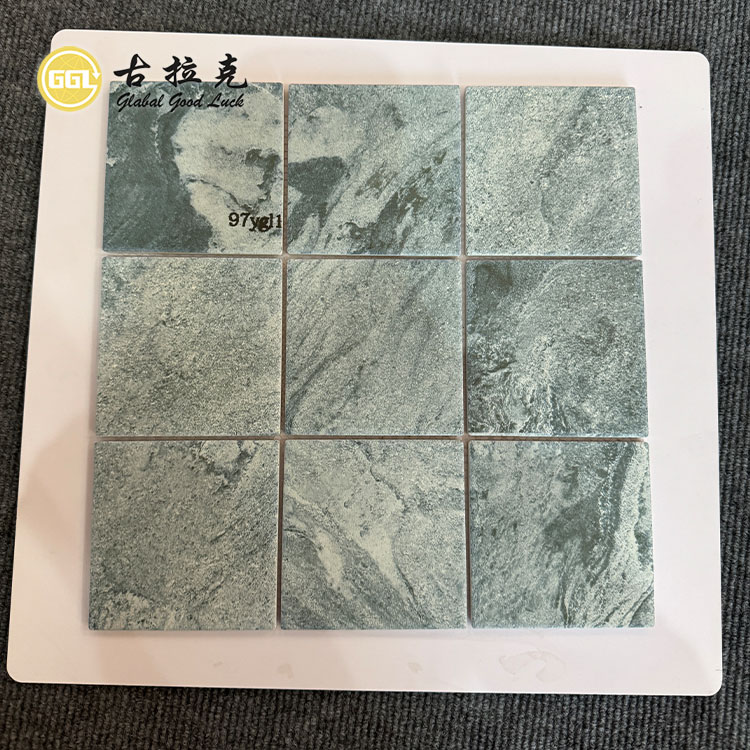 Retro Design Green Square Ceramic Mosaic For Wall Floor Tile