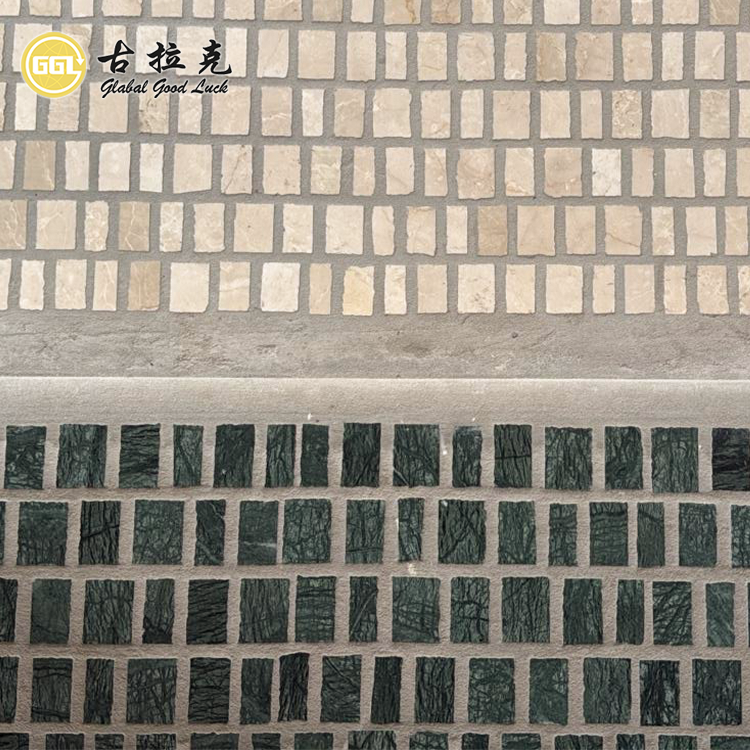 Rough Cut Marble Natural Stone Mosaic Tile Customized for Wall Flooring Decor