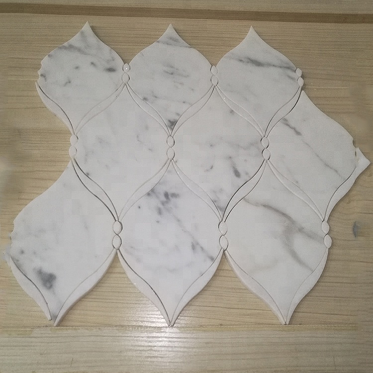 Hot Sale Calacatta White Marble Waterjet Marble Mosaic Tiles