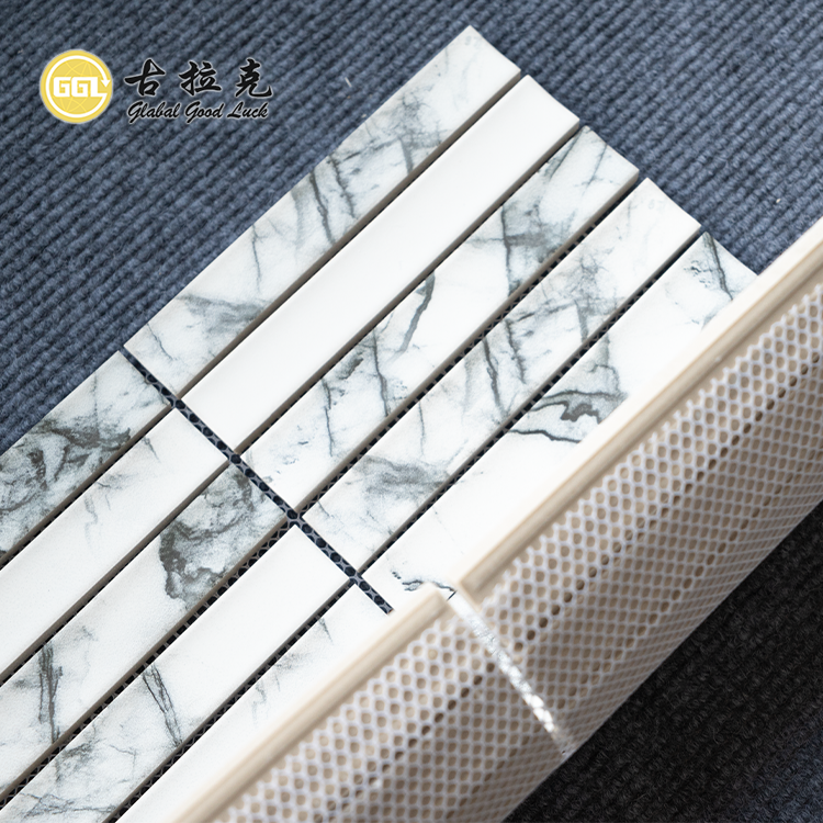 Imitation Stone Concave Feature Fluted Ceramic Mosaic Tiles Wall and Floor