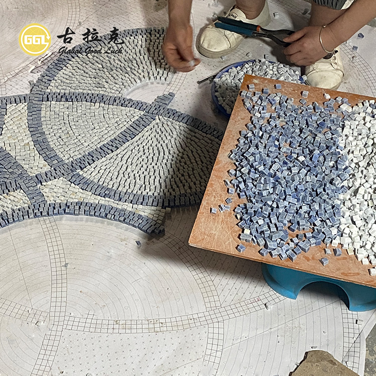 Waterjet Marble Stone Customized Pattern Medallion for Flooring Decor