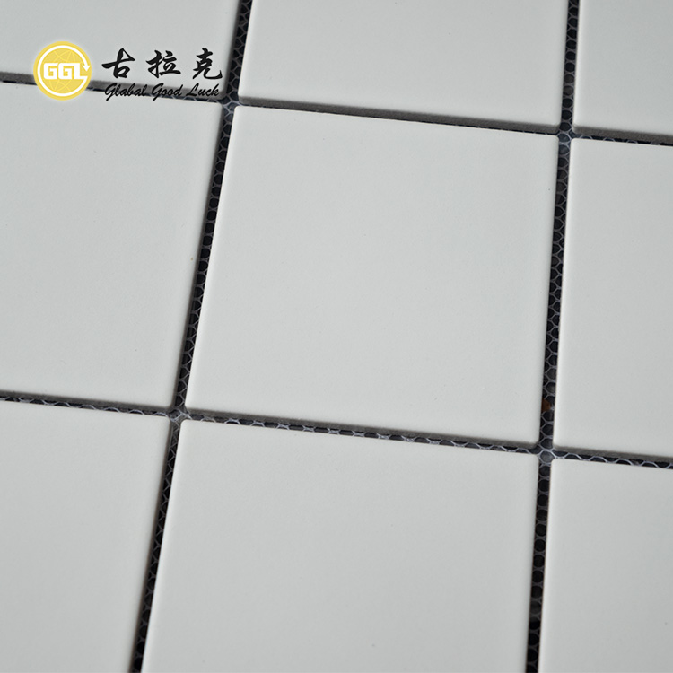 Square Pure White Mosaic Tile Ceramic Mosaic Porcelain Pool Bathroom Wall Floor Tile