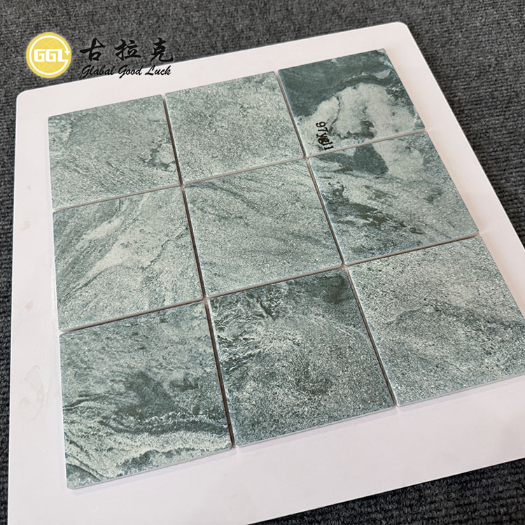 Retro Design Green Square Ceramic Mosaic For Wall Floor Tile
