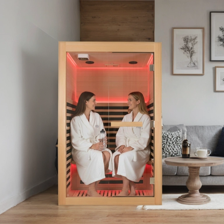 2025 Infrčervený kúpeľník Ďaleká infračervená nízka EMF Domov 2 osoby Drevo Vnútorná suchá saúna