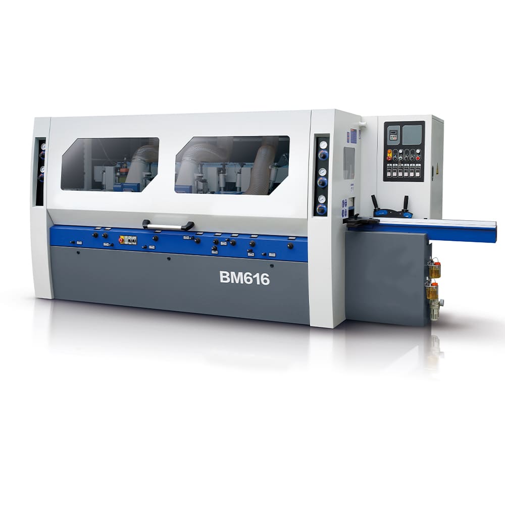3800KG Automatic Four Side Moulder and Bench Planer Heavy Duty Wood Machine for Furniture Polishing New Condition