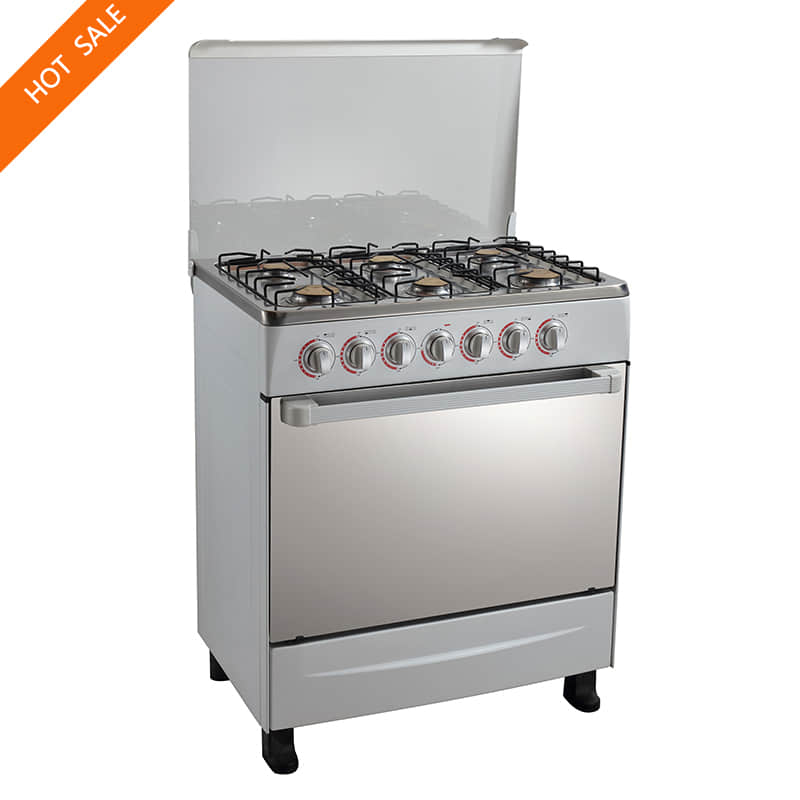 30 ინჩი (76 სმ) დამოუკიდებელი gas range-ით 6 burner-ით გასაყიდად gas oven-ით სტainless steel-ის სტოვით