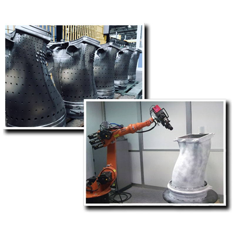 Verbessertes Design und Aufbau der Düsenleitschaufeln