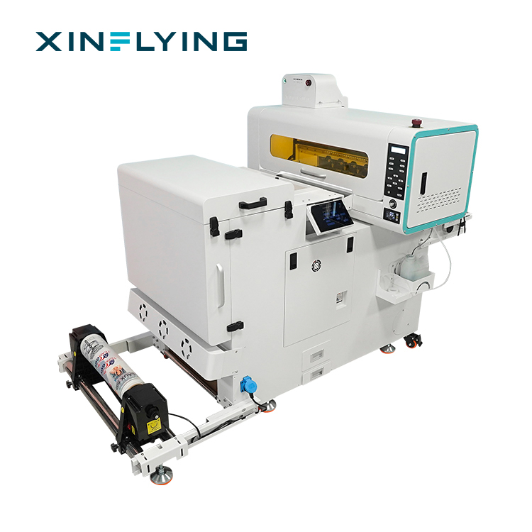 מדפסת DTF אחת-בכל-הכול XF-450PRO עם שני ראשי מדפסת I1600 בפורמט A2