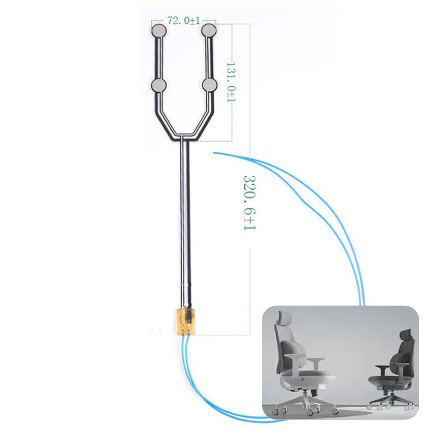 Taxi Seat Occupancy Sensor Mazda Flexible Force Sensitive Flex Pressure Sensor