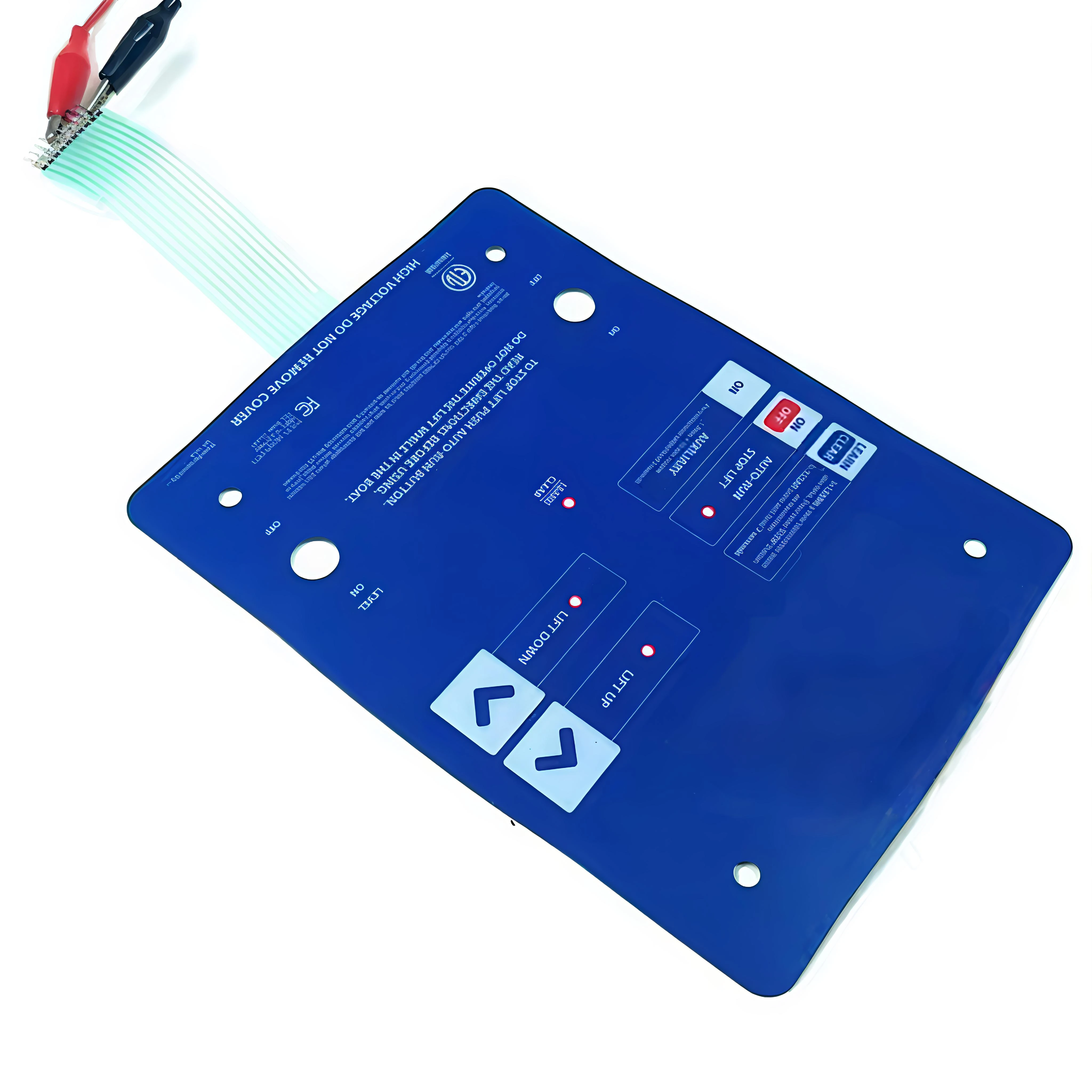 Membrane Keypad Push Button Keypad & Membrane Switch Keyboard with Adhesive and LEDs for Industrial Controller