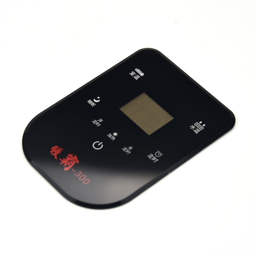 Tilpasset limet PMMA frontetiket grafisk overlay plastiktryk navneplade membranafbryder frontetiket skærmtryk