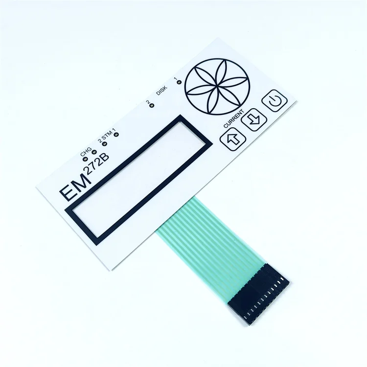 Manufacturer Low MOQ Membrane keypad switch with connector and LEDs