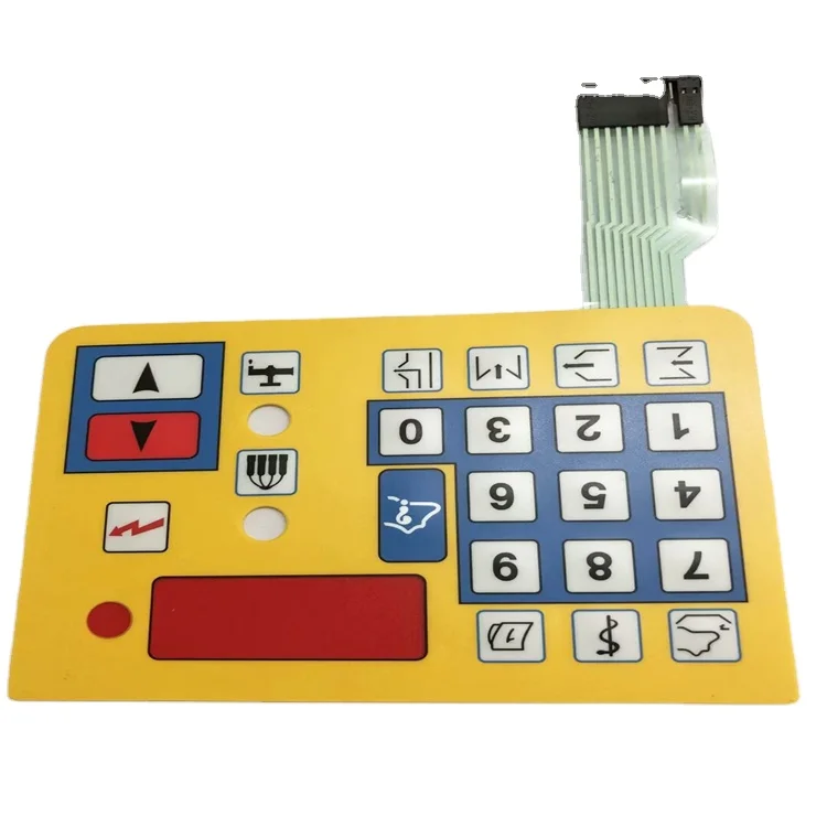 Mukautettu näppäimistö graafinen overlay painikkeet paneeli membrane-näppäimistö metal dome switch näppäimistö 3M467 liima