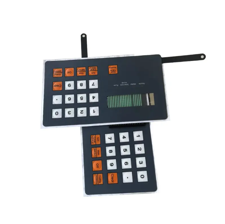 OEM tilpasset polyester eller polycarbonat varmeembosserede knapper membran-skifte tastatur tastatur