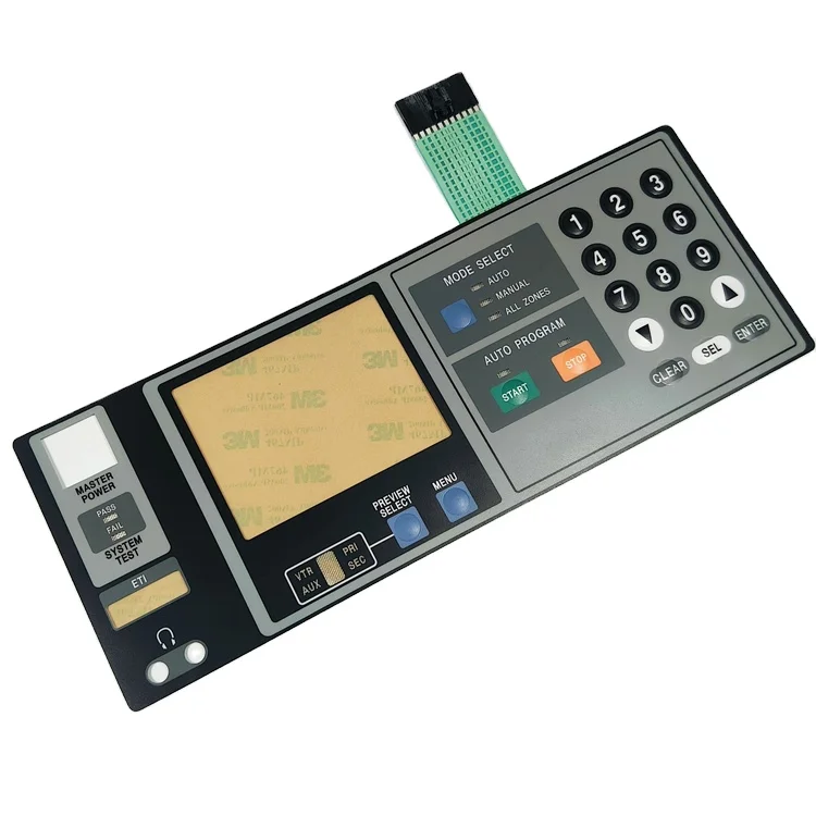 Customized ESD Circuit Membrane Switch With Adhesive and Connector Keypad Keyboard For Controller