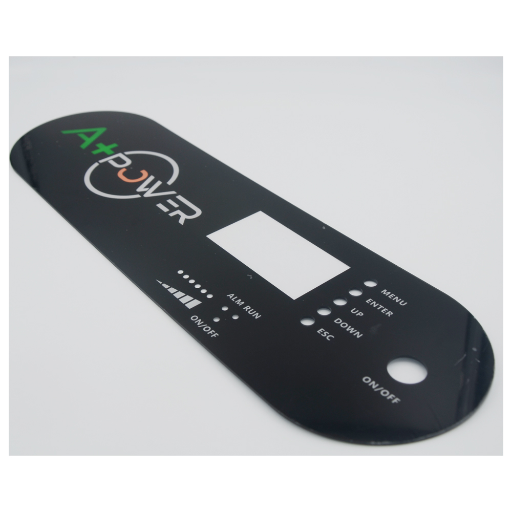 Pannello personalizzato per macchinari intelligenti, copertura del pannello con grafica, sovrapposizione per interruttore touch, sovrapposizione per pannello di controllo CNC, pannello frontale in acrilico