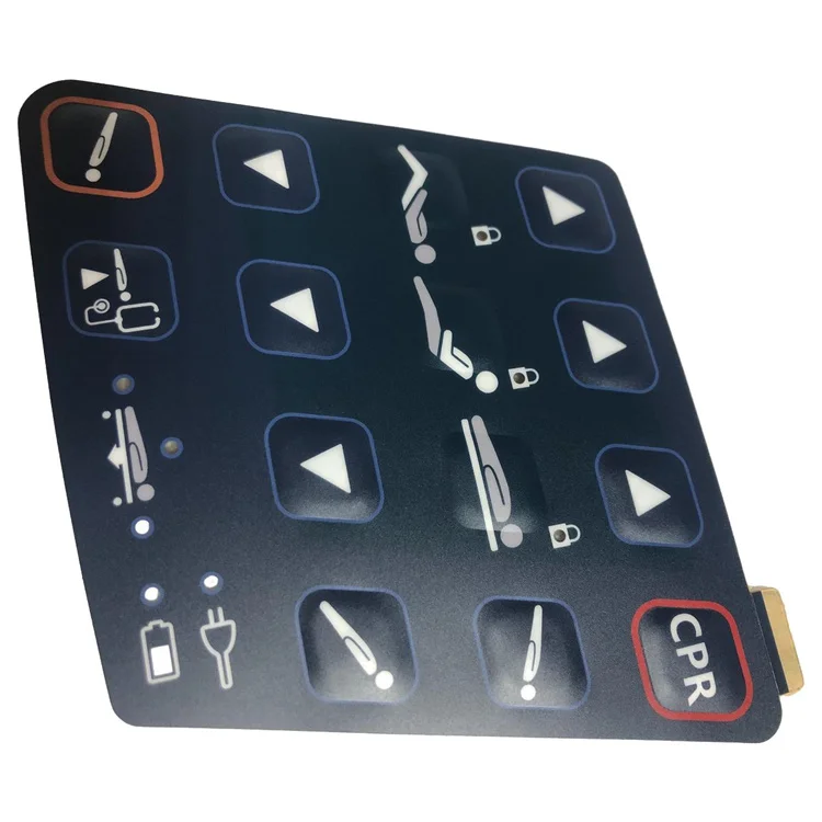 Vedenesteinen liimapainike ohjauspaneeli overlay painikkeet membrane-näppäimistö graafinen metal dome lääkärilaitteisto EU