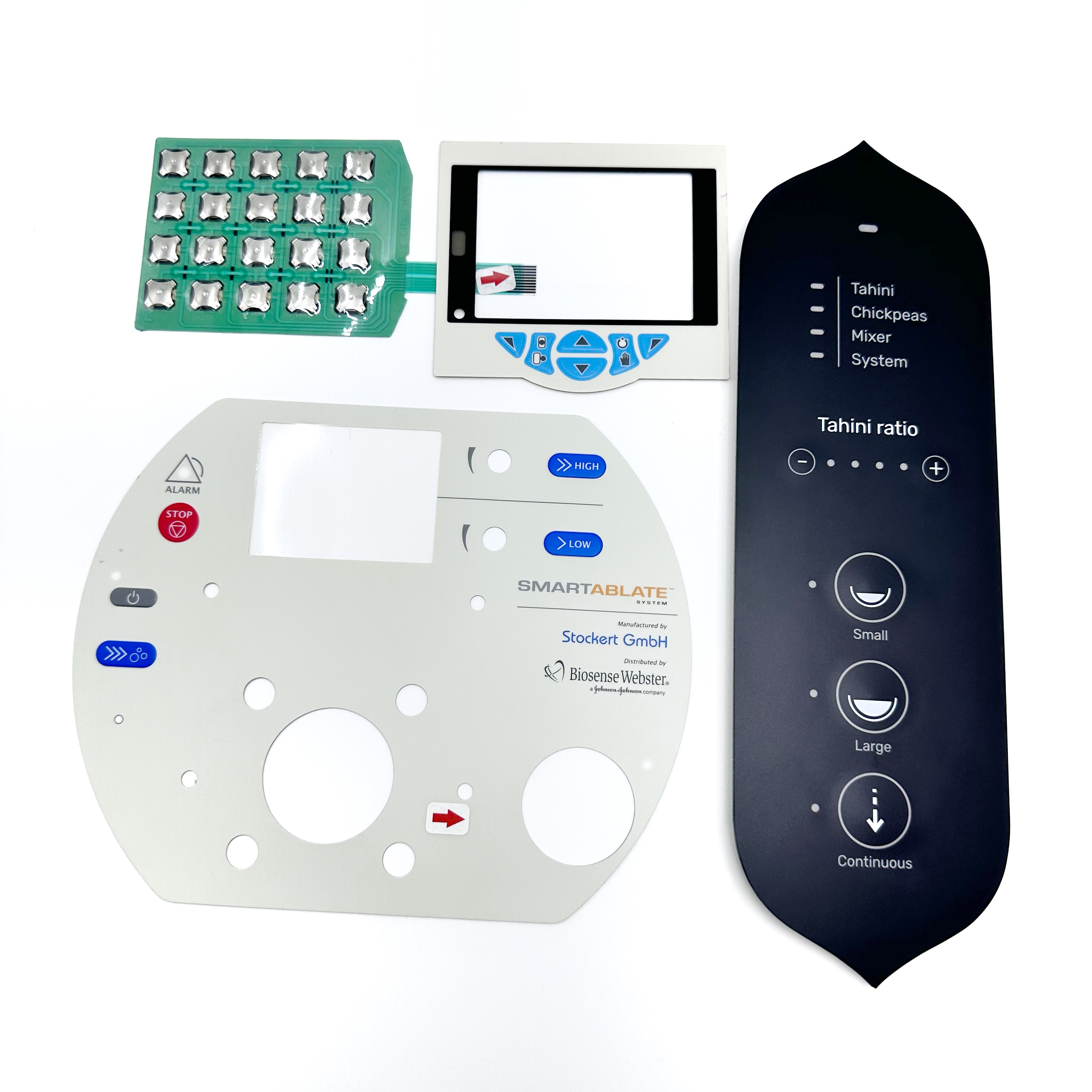 Fabbrica in Cina personalizzata tastiera a cupola in poliestere interruttore a membrana con finestra trasparente
