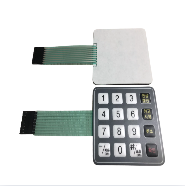 Tilpasset design af producent 4x4 Matrix Tastatur Membranskifte Kontrolpanel med klistret trykknapskruer