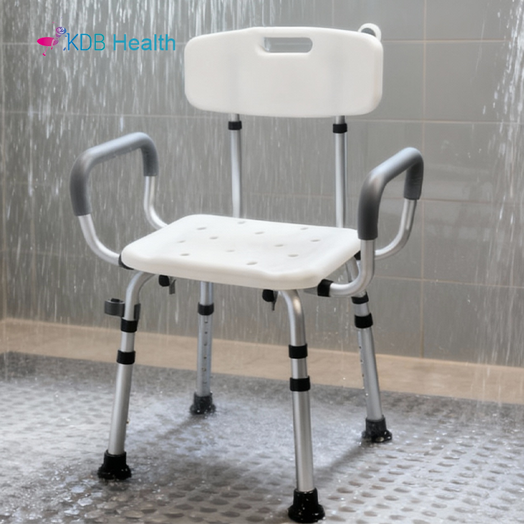 كرسي دش ألومنيوم مع مسند ظهر وذراعين