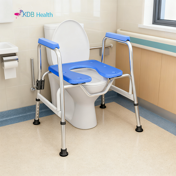KDB603A01 3'ü 1 Arada Ayarlanabilir Yükseklikte Alüminyum Tuvalet Sandalyesi