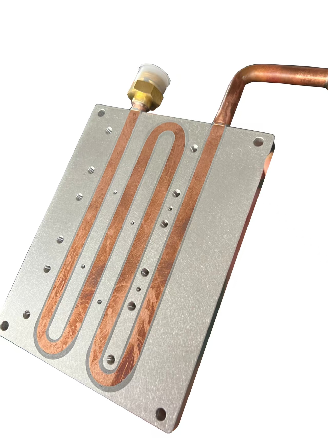 پروفیل خنک‌کننده آلومینیومی سفارشی، نورد شده برای LED همراه با لوله گرمایی مسی